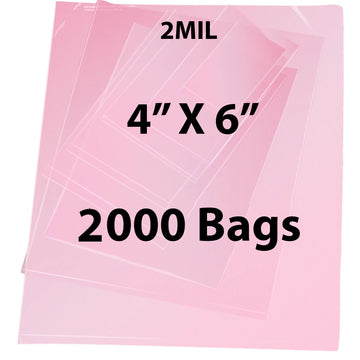Pink Anti Static Bags 2 Mil 4" X 6" 2000 Bags